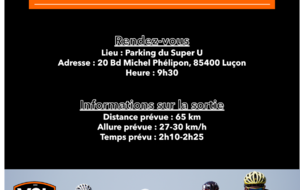 Super U à 9h30 - 65 km à 27/30 km/h